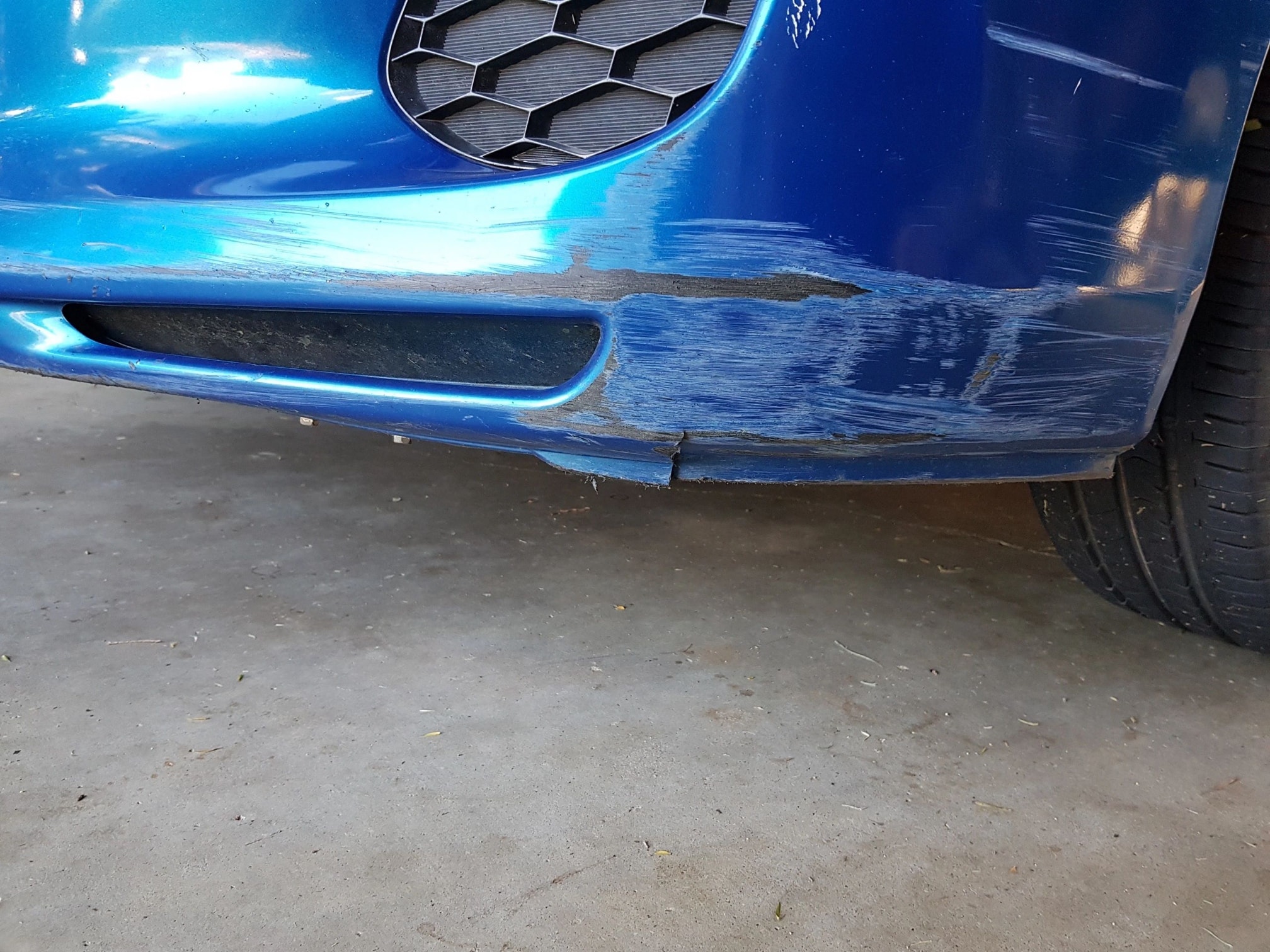 Before — Bumper scratch