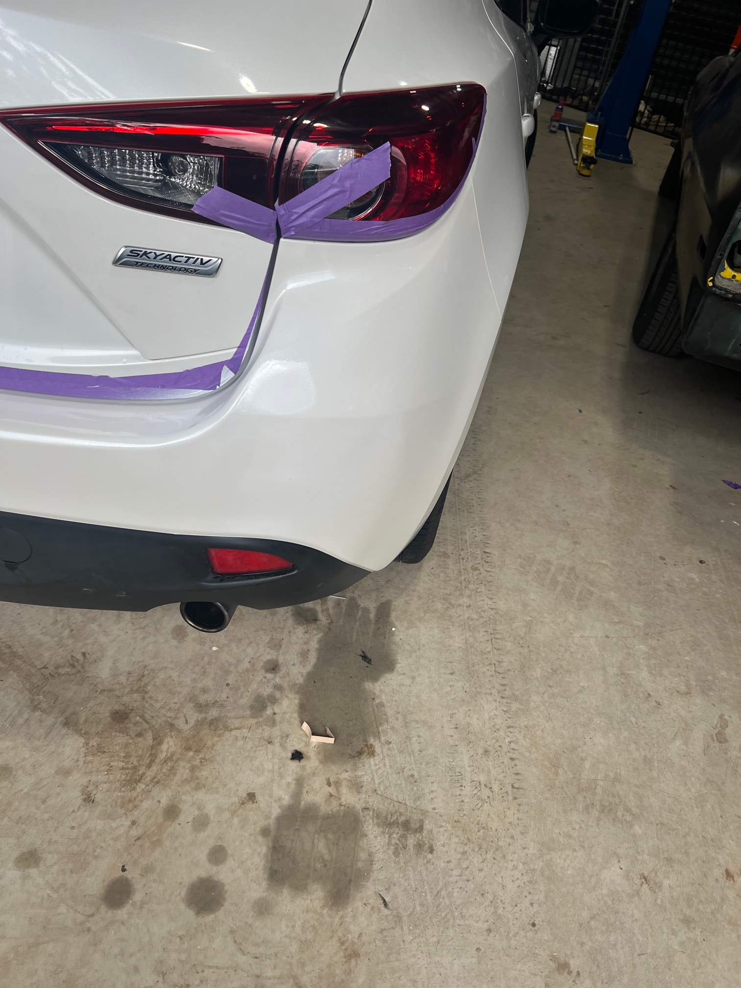 After — Bumper dent
