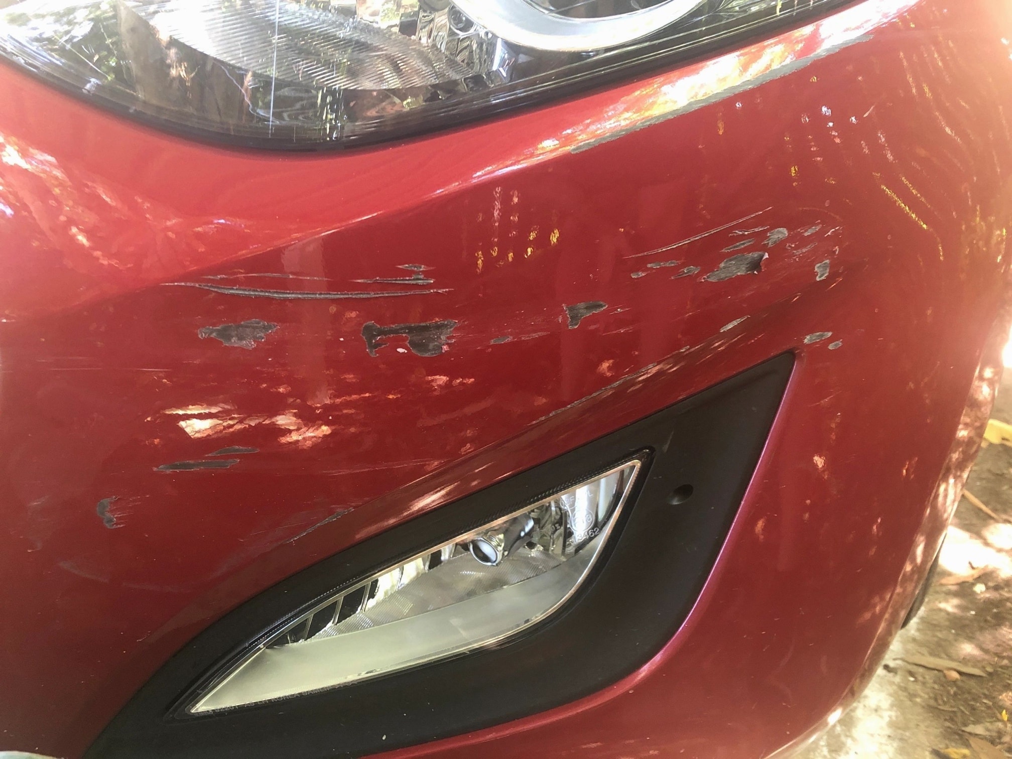 Before — Bumper scratches