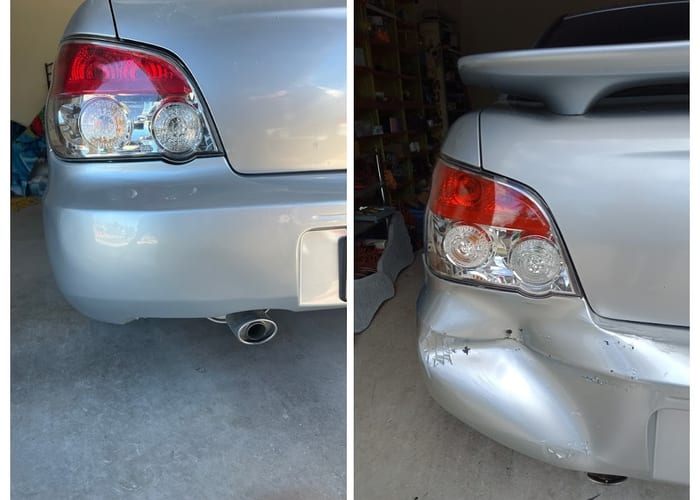 Freshly repaired car panel showing flawless finish